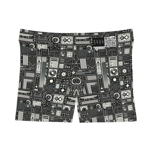 Digital Minimalism Minimalist Tech Women's Shorts - 8404 Design-62
