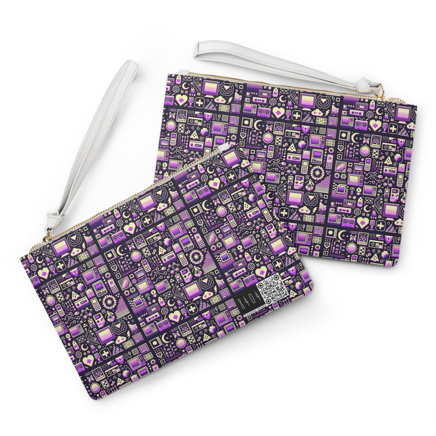 Digital Nostalgia Remix Modern Vintage Fusion Clutch Bag - 8404 Design-54