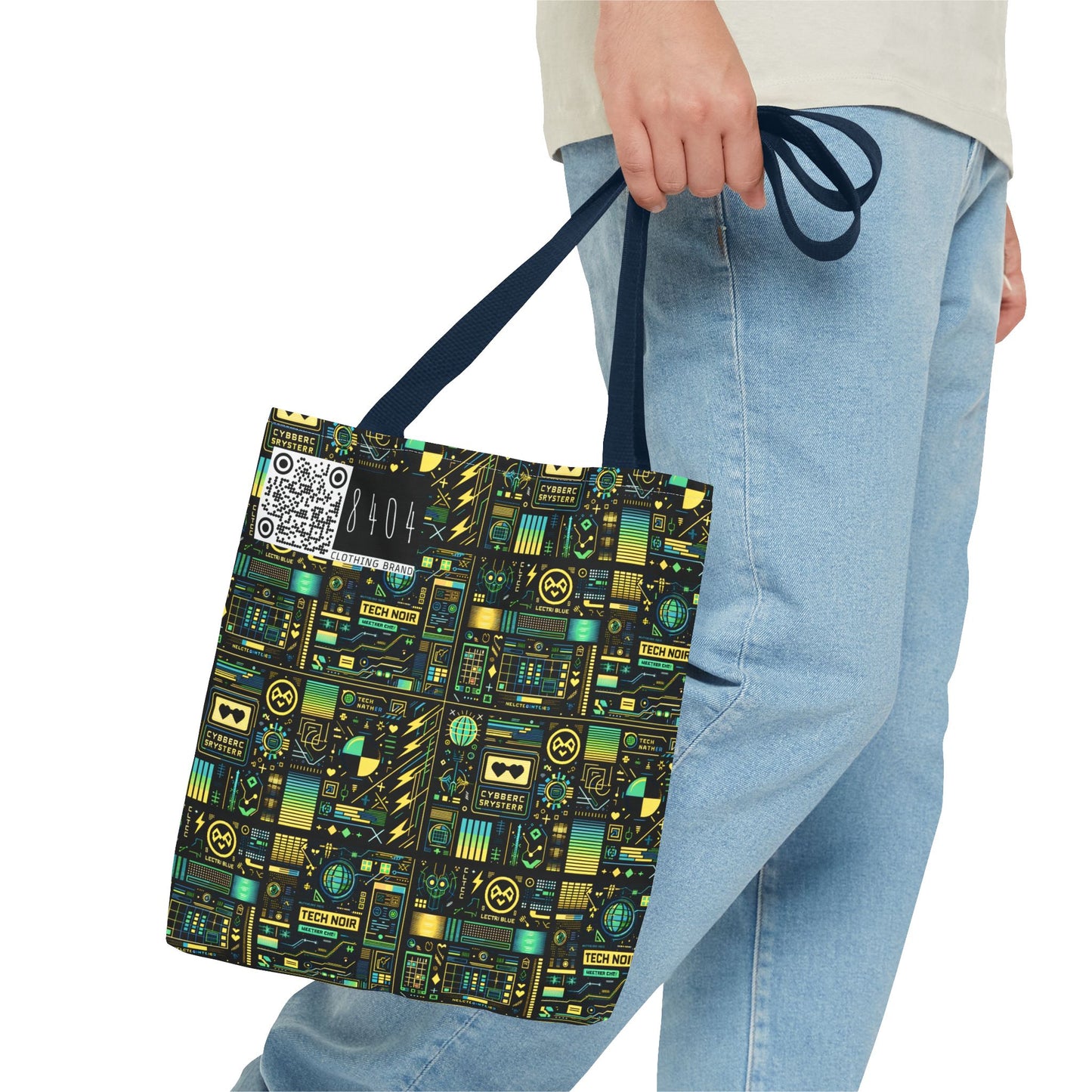 Digital Dystopia Tech Noir Tote Bag - 8404 Design-57