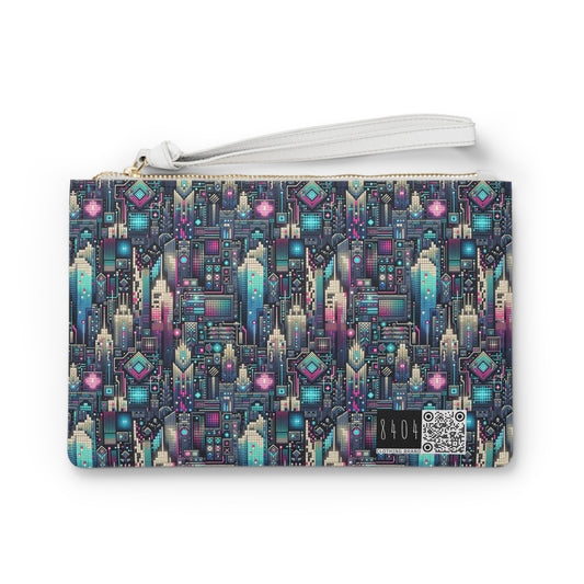 Digital Renaissance Tech-Forward Maximalism Clutch Bag - 8404 Design-56