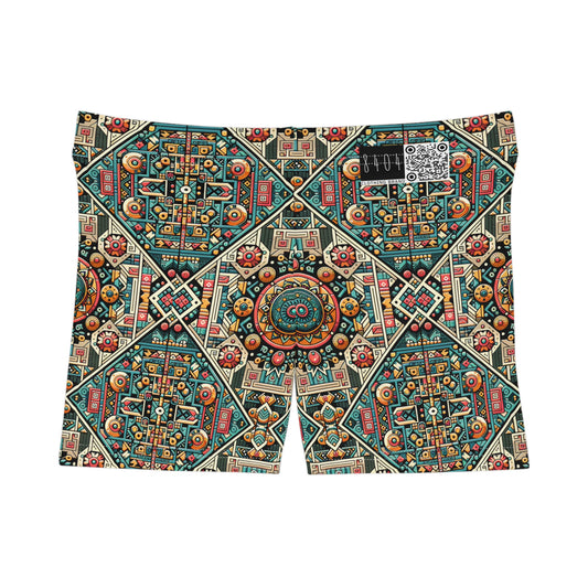 Cultural Fusion Tech Blend of Cultural Heritage With Tech-Inspired Elements Women's Shorts - 8404 Design-74