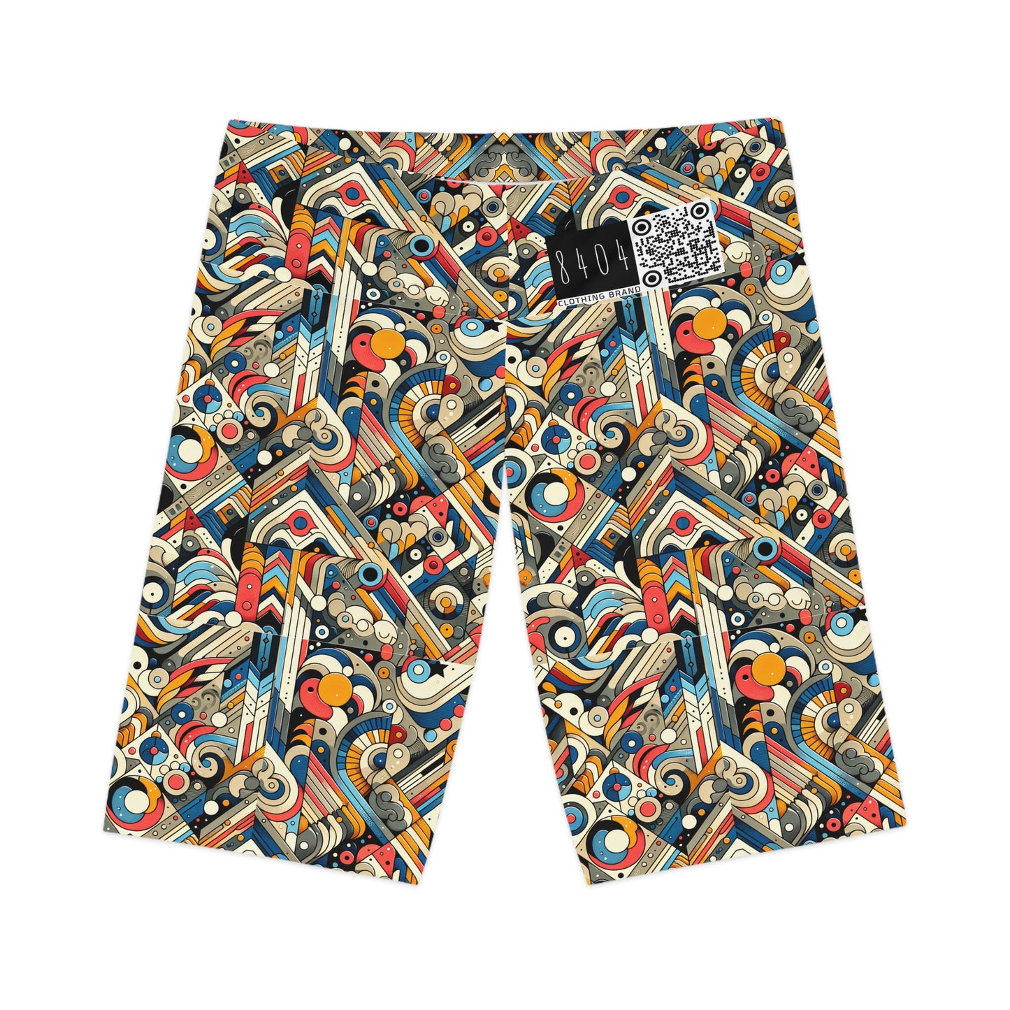 Abstract Graphic Art Modern Artistic Expression Women's Bike Shorts - 8404 Design-62