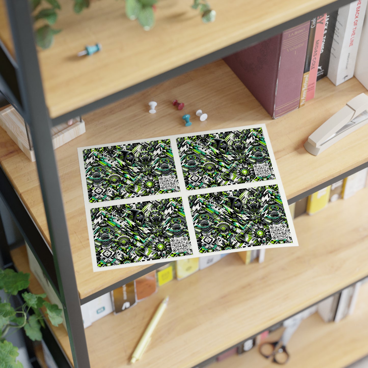 Graffiti Tech Fusion Bold Streetwear Fusion Sticker Sheets - 8404 Design-50