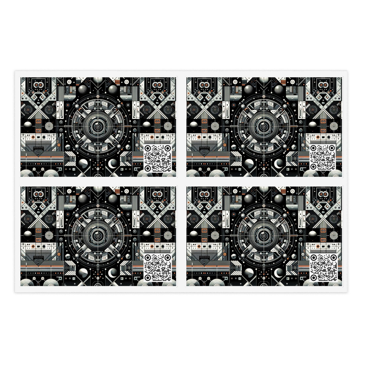 Tech-Inspired Graphic Tees Tech-Forward Streetwear Sticker Sheets - 8404 Design-64