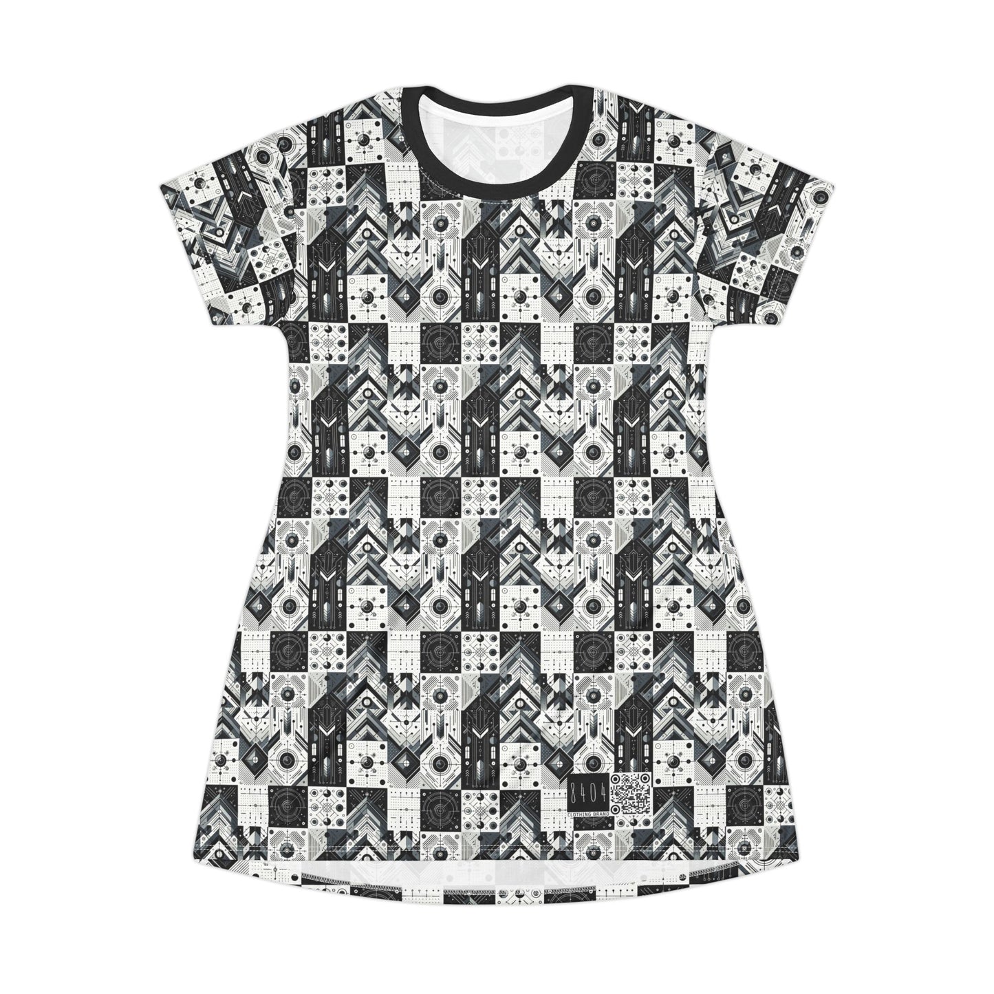 Digital Minimalism Minimalist Tech T-Shirt Dress - 8404 Design-50