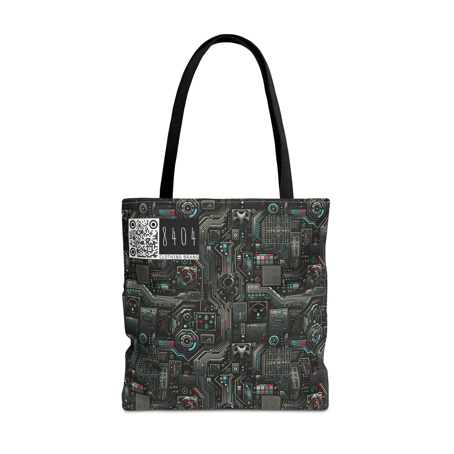 Tech Noir Aesthetics Sleek Tech Streetwear Tote Bag - 8404 Design-52