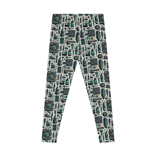 Tech Utility Fusion Modern Tech Streetwear Stretch Leggings - 8404 Design-53