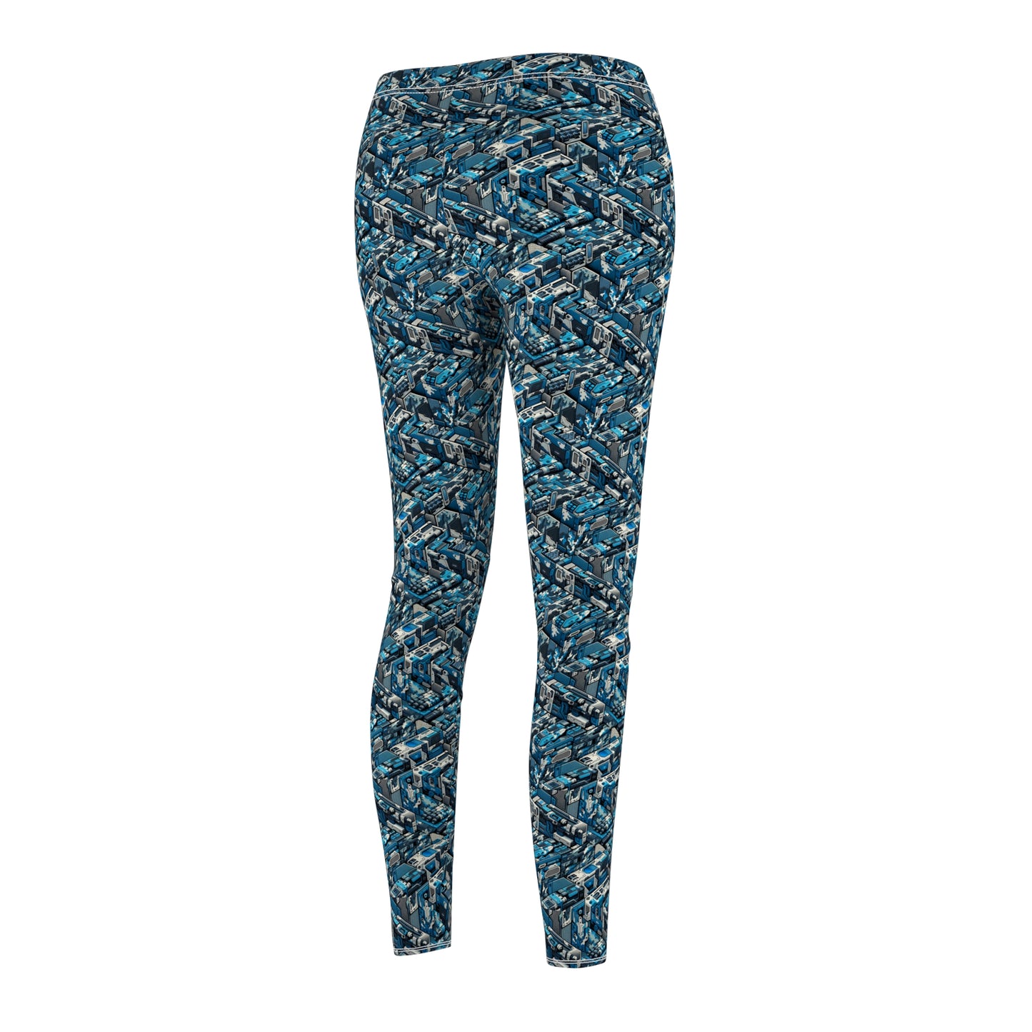 Tech Urban Camo Tech-Forward Streetwear With a Futuristic Military Edge Women's Cut & Sew Casual Leggings - 8404 Design-51