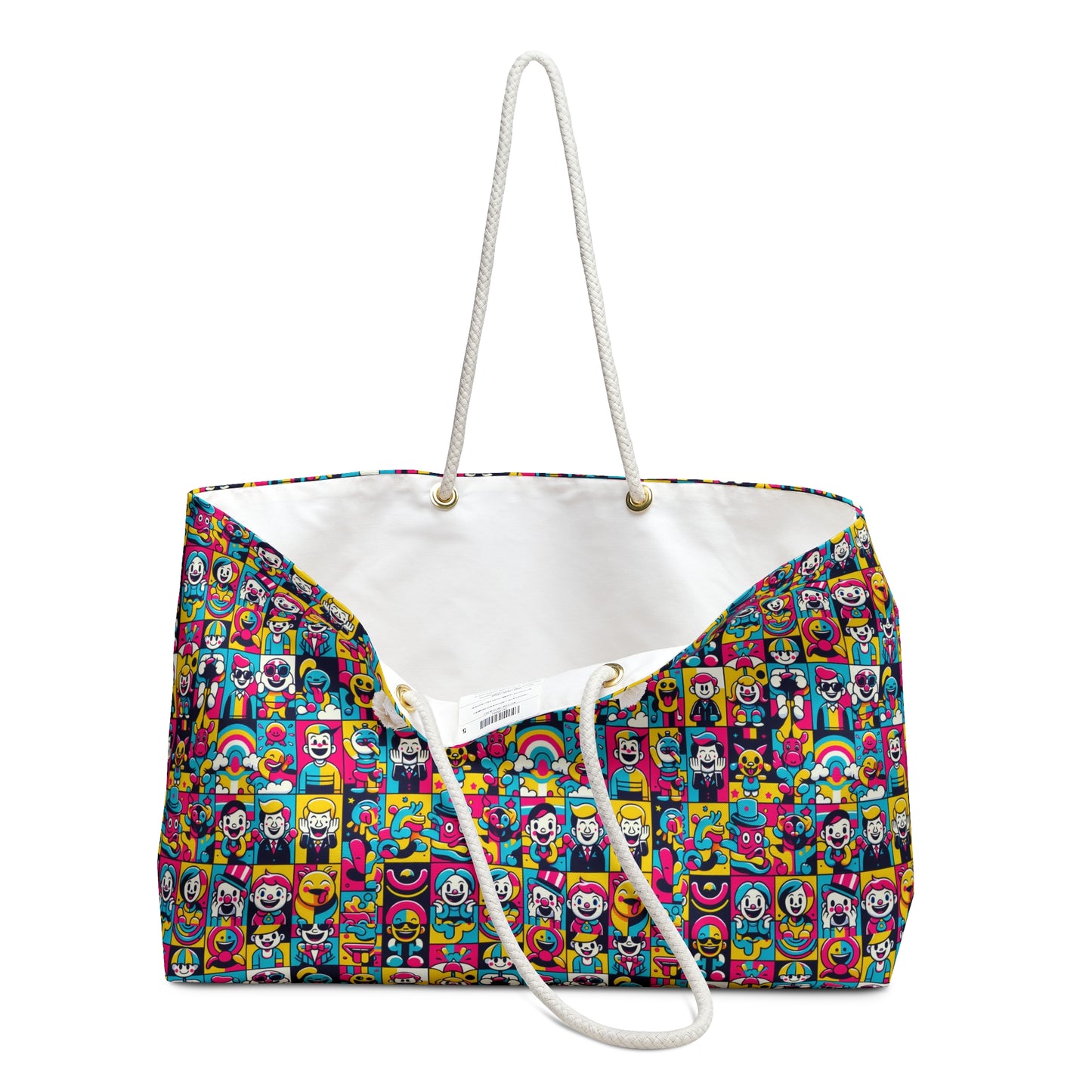 Neon Pop Playful Pop Culture Mashup Weekender Bag - 8404 Design-60