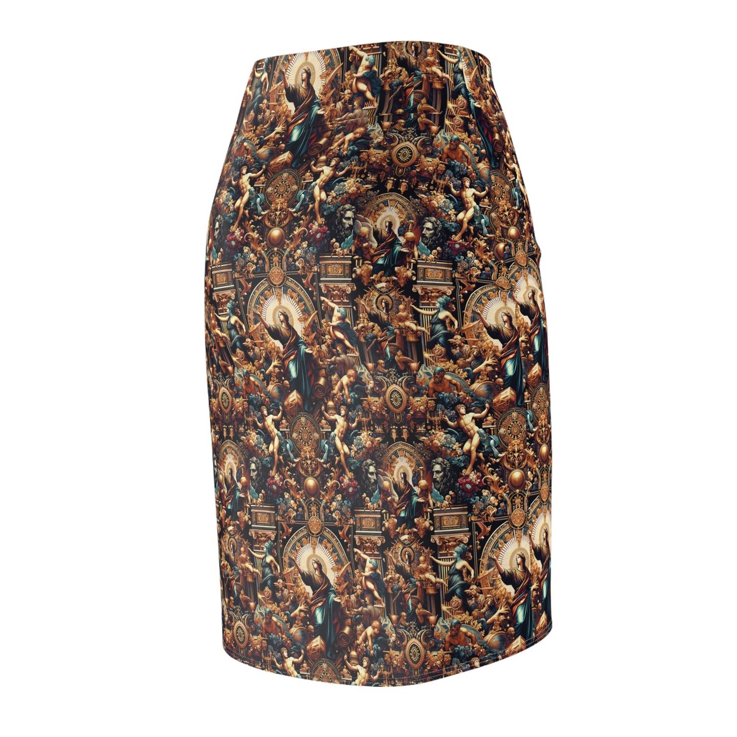Digital Renaissance Luxurious Streetwear Inspired By Classical Art With a Modern Twist Women's Pencil Skirt - 8404 Design-64