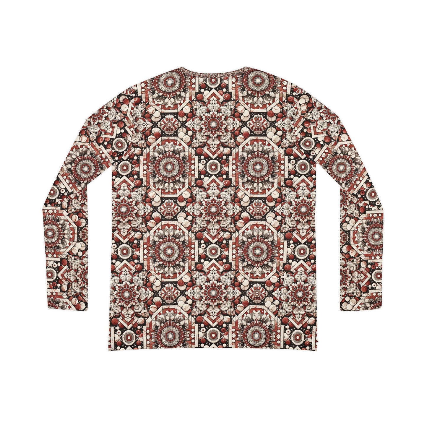Neo Jomon Sculptural Aesthetics Artisanal Streetwear Women's Long Sleeve V-Neck Shirt - 8404 Design-55