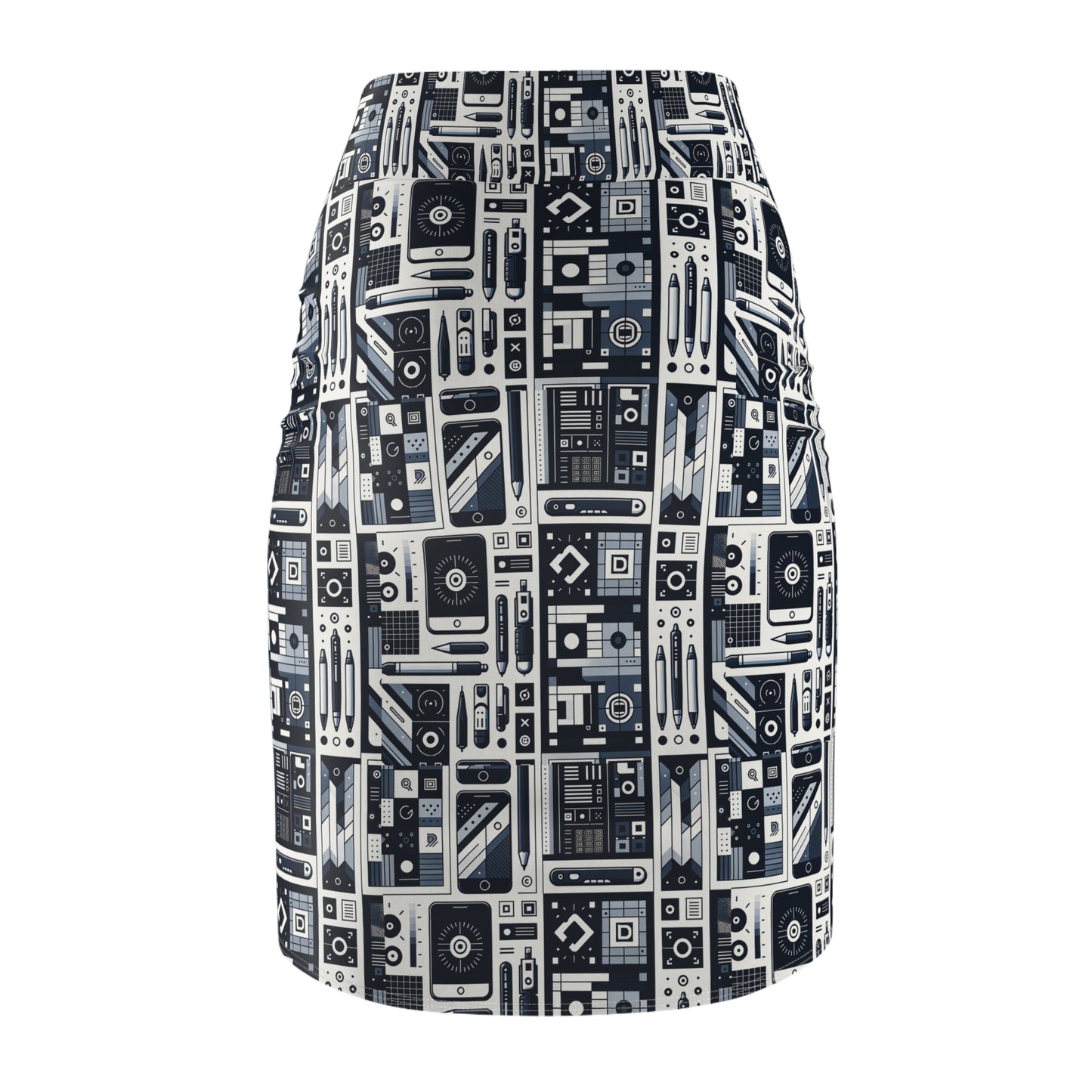 Minimalist Athleisure Minimalist Tech Women's Pencil Skirt - 8404 Design-60
