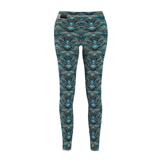 Tech-Infused Futurism Sleek Tech Edge Women's Cut & Sew Casual Leggings - 8404 Design-49
