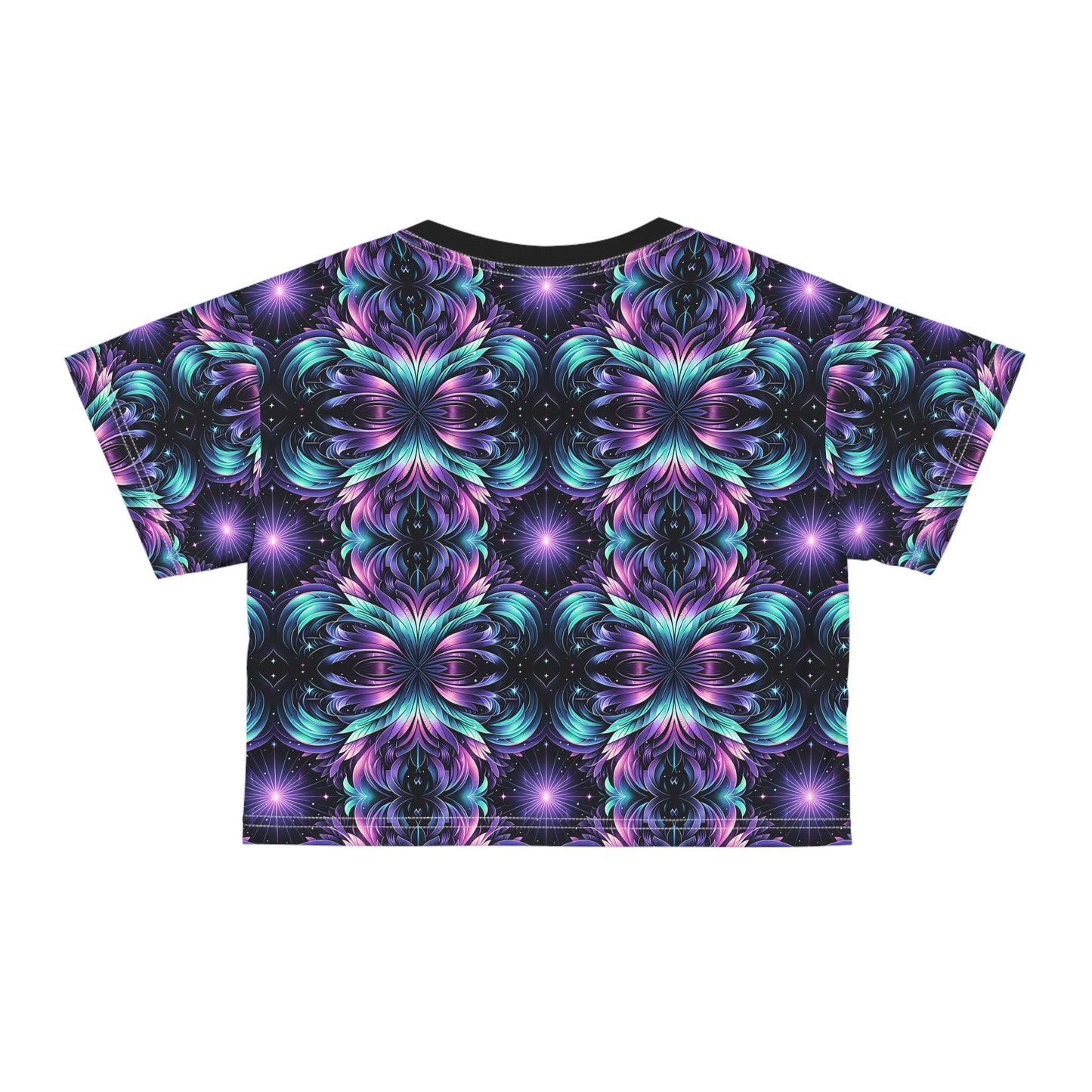 Iridescent Dream Futuristic Tech Crop Tee - 8404 Design-60