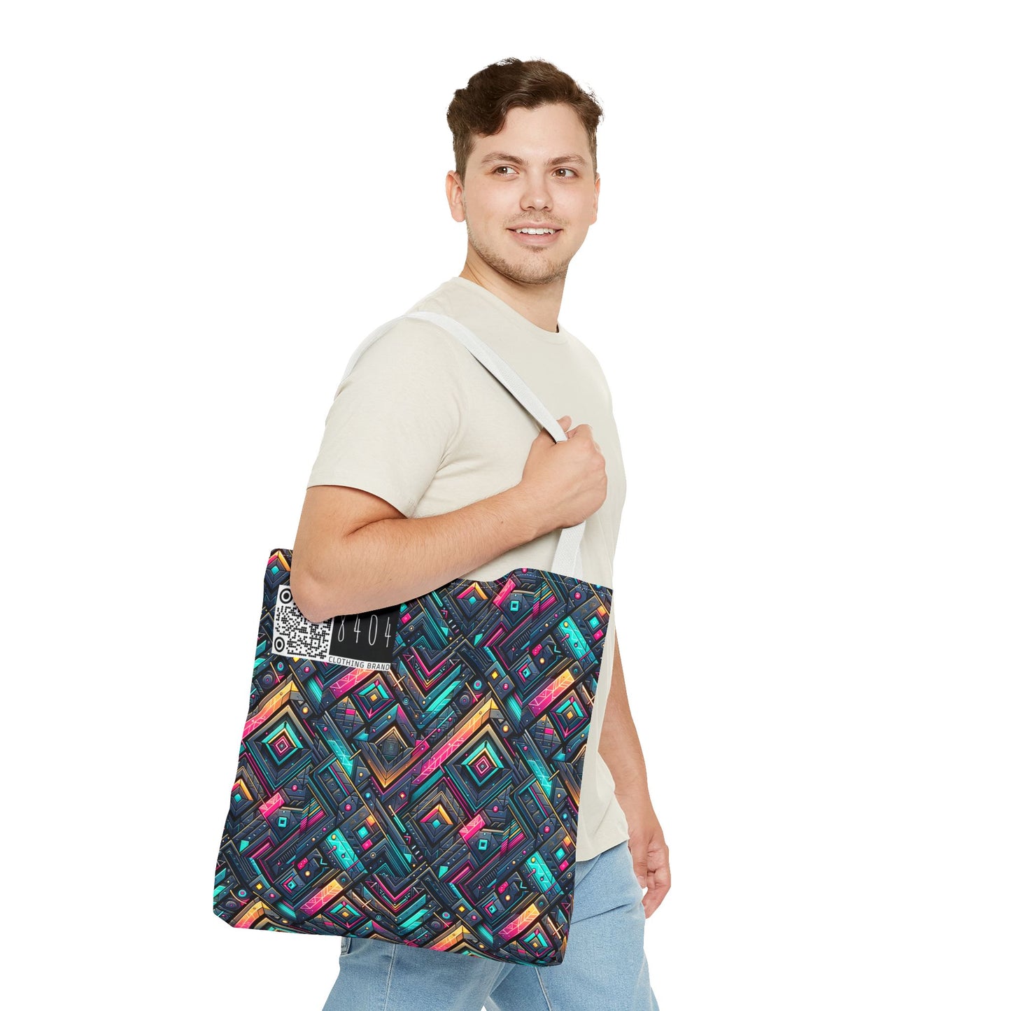 Tech-Inspired Graphics Cyberpunk Cool Tote Bag - 8404 Design-67