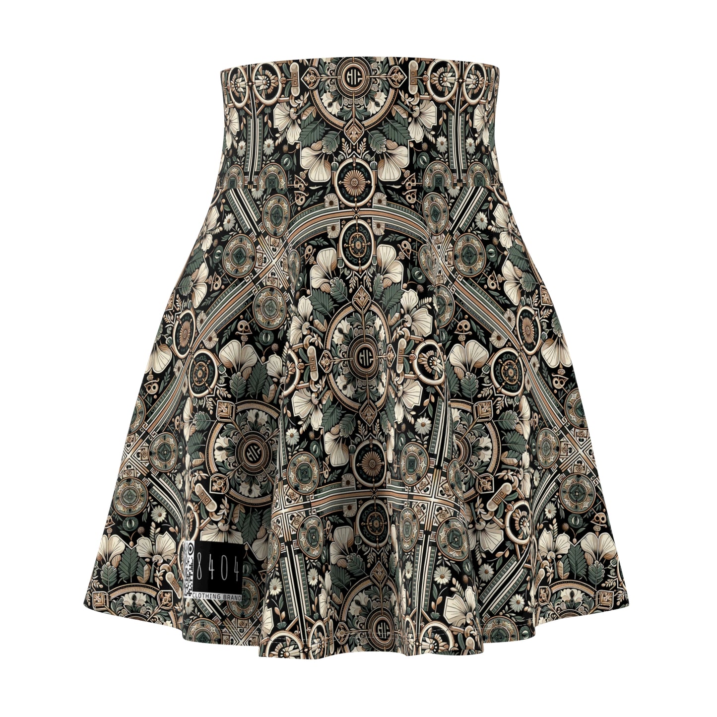 Cyber Garden Party Tech Garden Extravaganza Women's Skater Skirt - 8404 Design-66