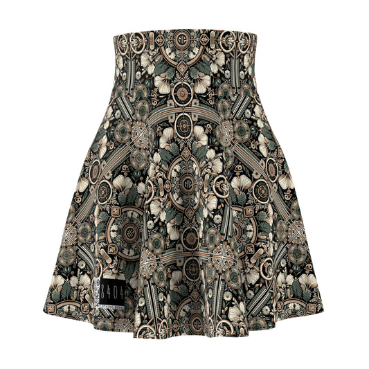 Cyber Garden Party Tech Garden Extravaganza Women's Skater Skirt - 8404 Design-66