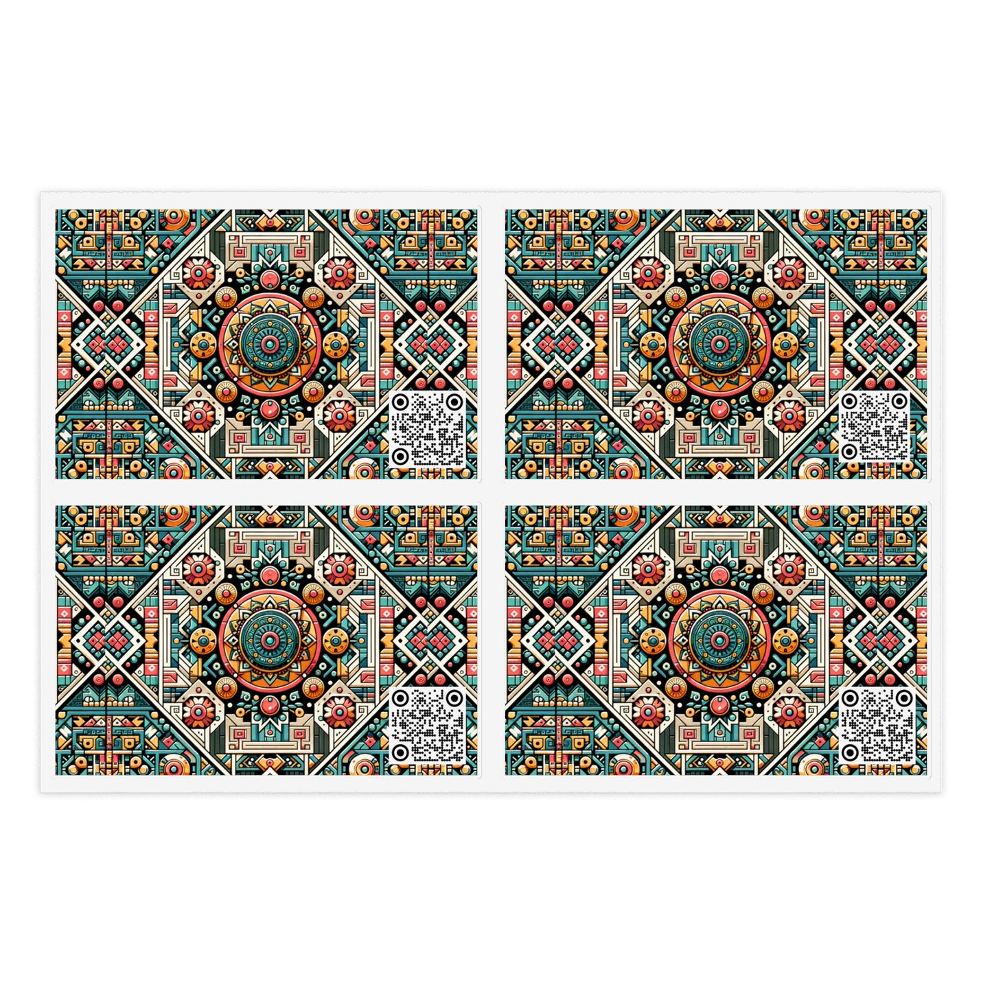 Cultural Fusion Tech Blend of Cultural Heritage With Tech-Inspired Elements Sticker Sheets - 8404 Design-74