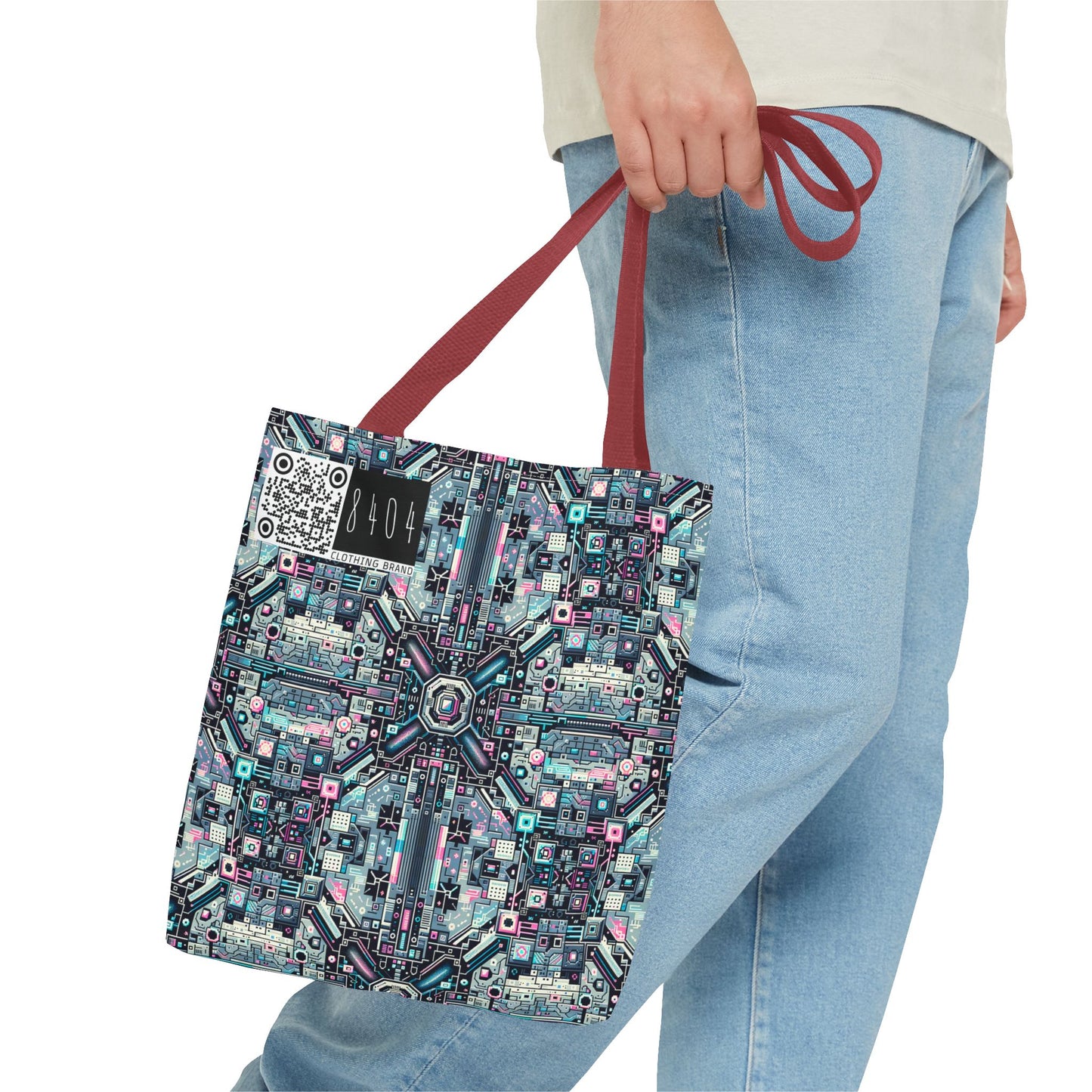 Digital Renaissance Tech-Forward Maximalism Tote Bag - 8404 Design-44