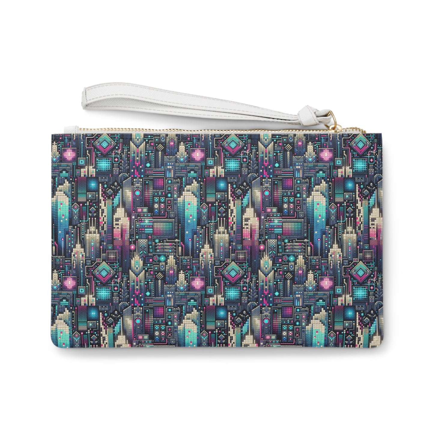 Digital Renaissance Tech-Forward Maximalism Clutch Bag - 8404 Design-56