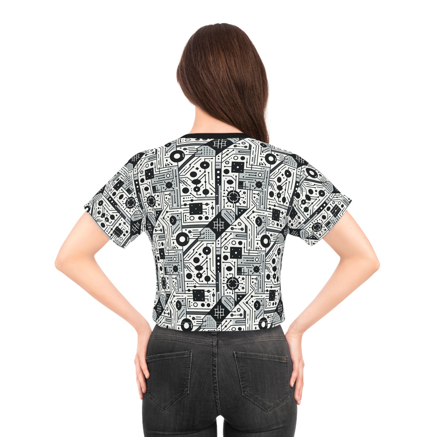 Digital Minimalism Minimalist Tech Crop Tee - 8404 Design-48