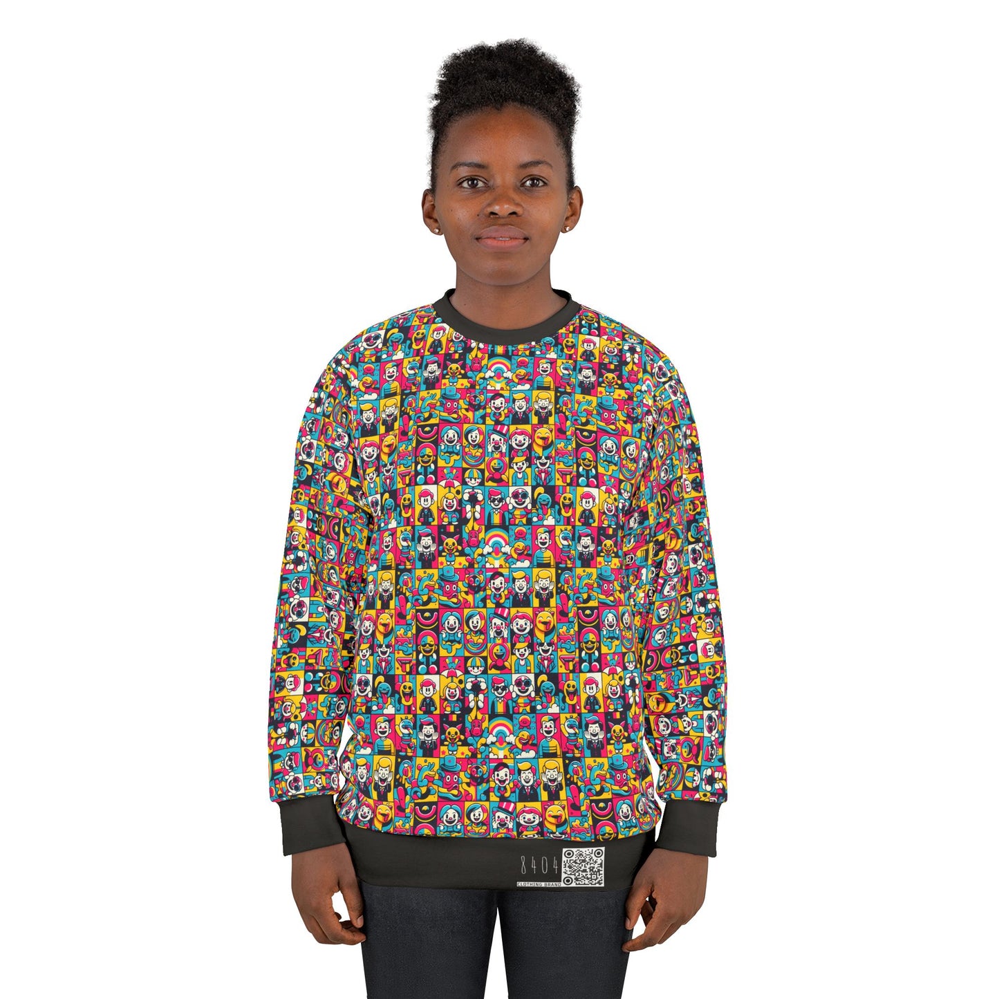Neon Pop Playful Pop Culture Mashup Sweatshirt - 8404 Design-60