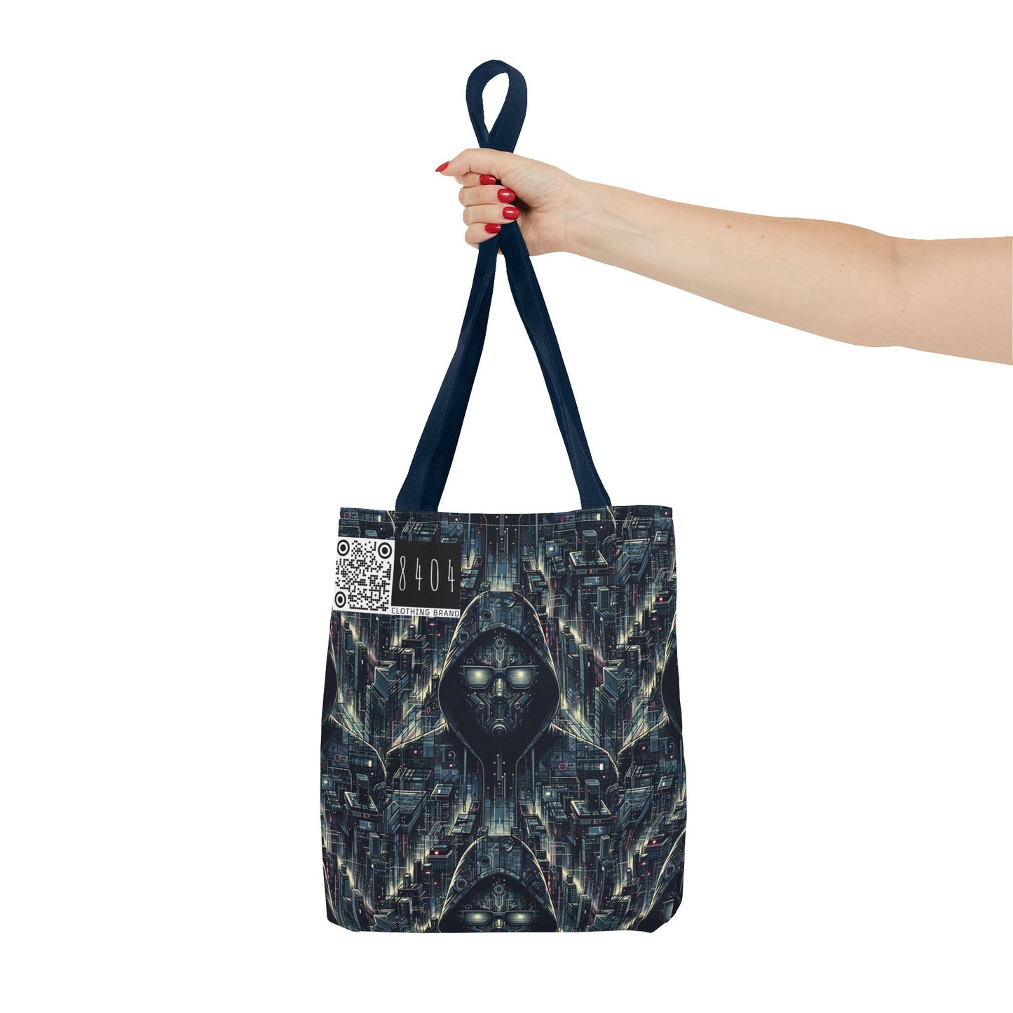 Tech Noir Aesthetics Sleek Tech Streetwear Tote Bag - 8404 Design-56