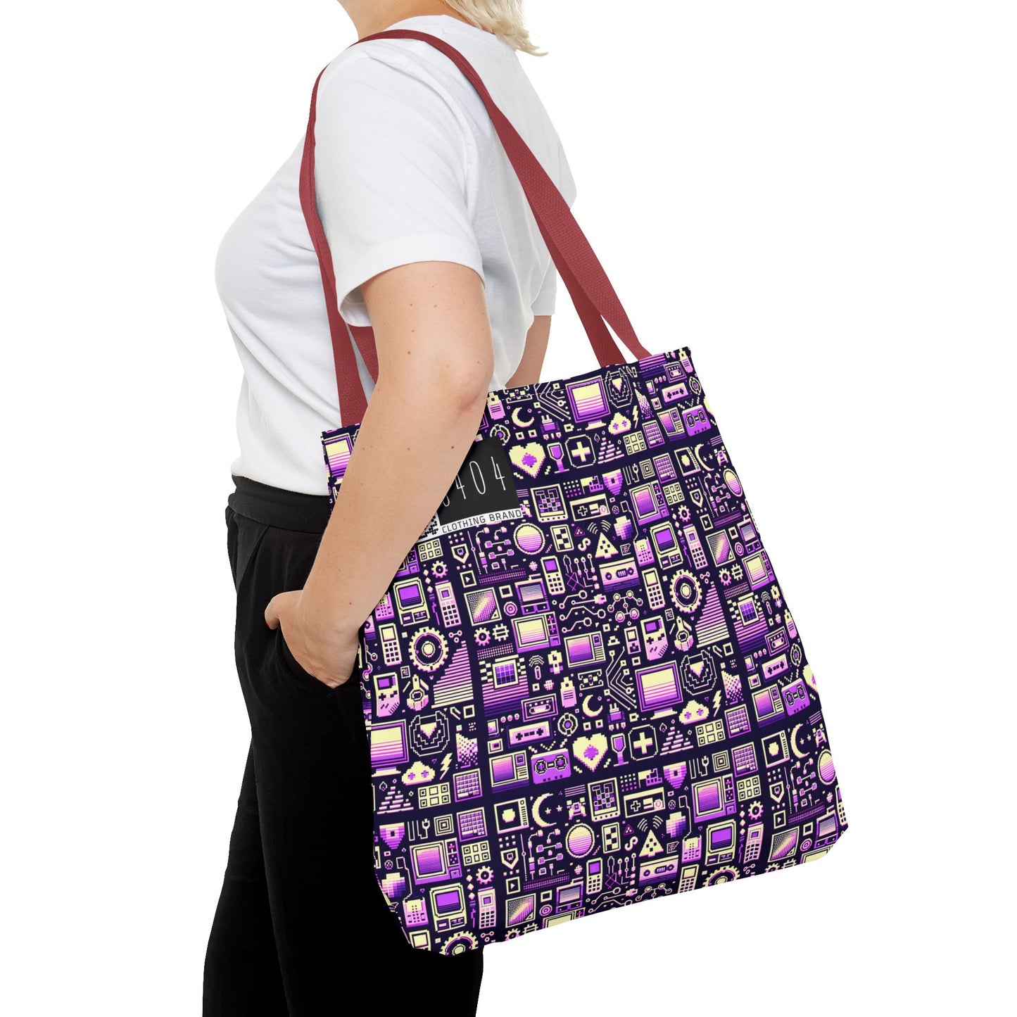 Digital Nostalgia Remix Modern Vintage Fusion Tote Bag - 8404 Design-54