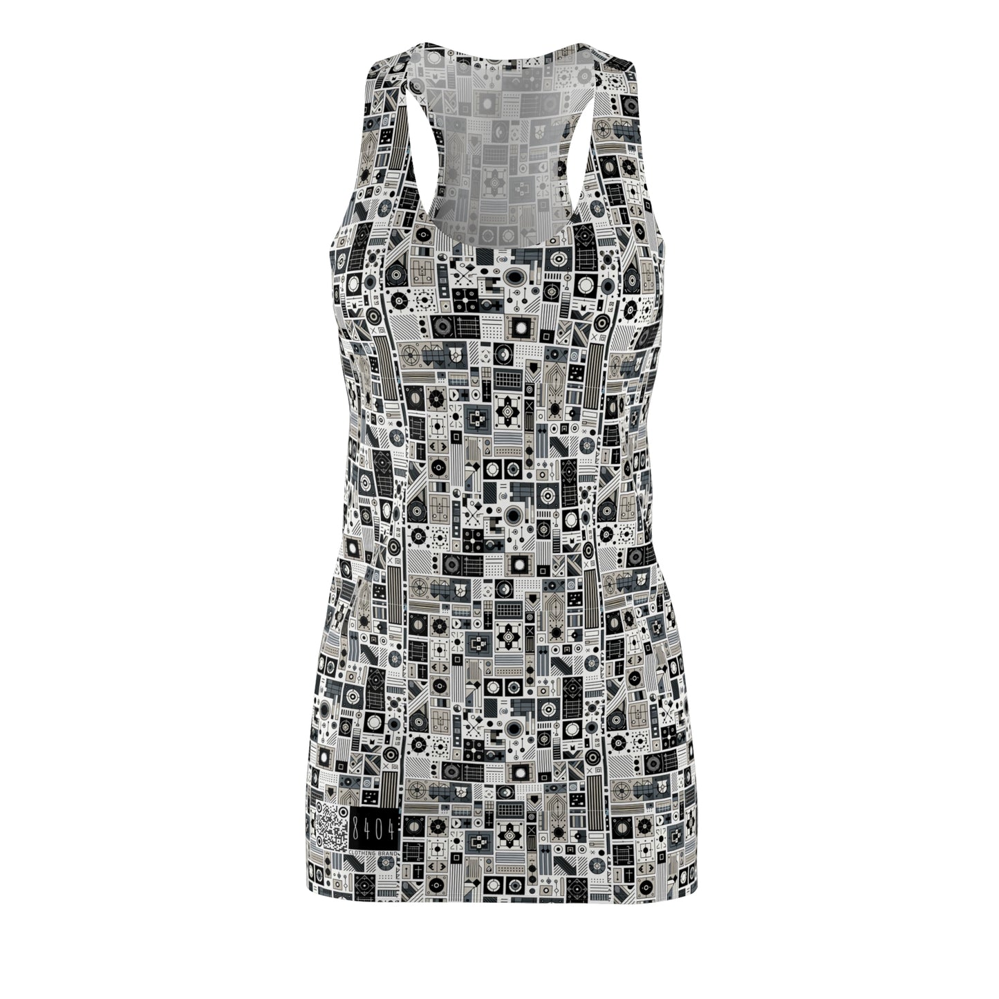 Digital Minimalism Minimalist Tech Women's Cut & Sew Racerback Dress - 8404 Design-45