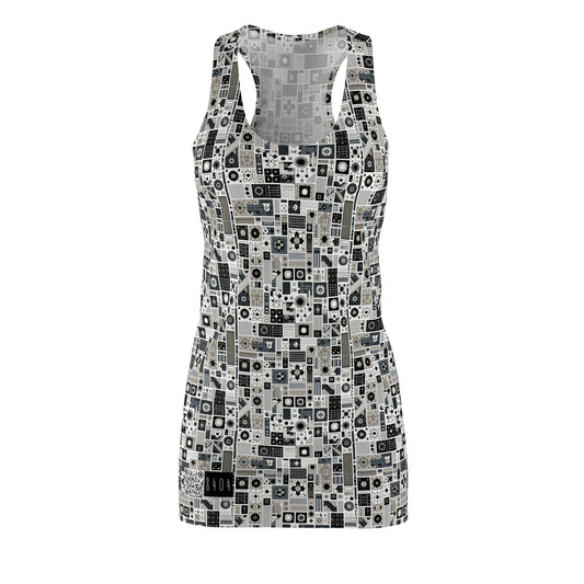 Digital Minimalism Minimalist Tech Women's Cut & Sew Racerback Dress - 8404 Design-45