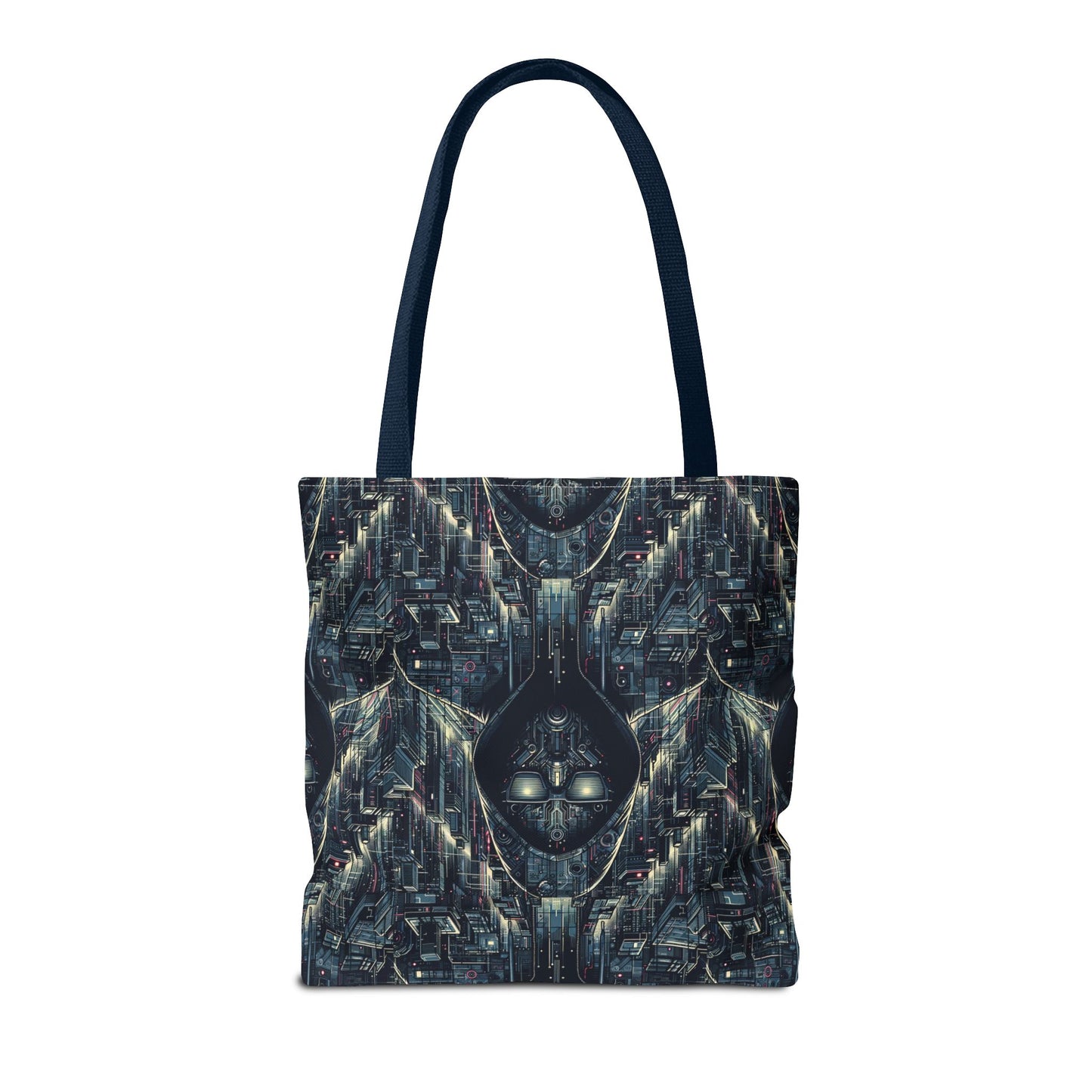 Tech Noir Aesthetics Sleek Tech Streetwear Tote Bag - 8404 Design-56