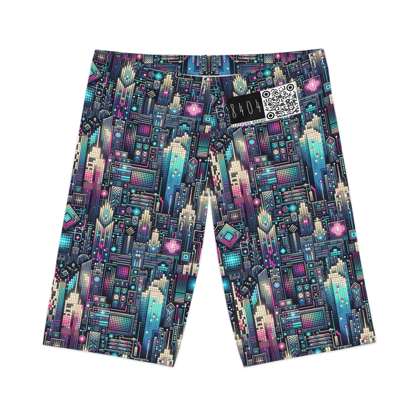 Digital Renaissance Tech-Forward Maximalism Women's Bike Shorts - 8404 Design-56