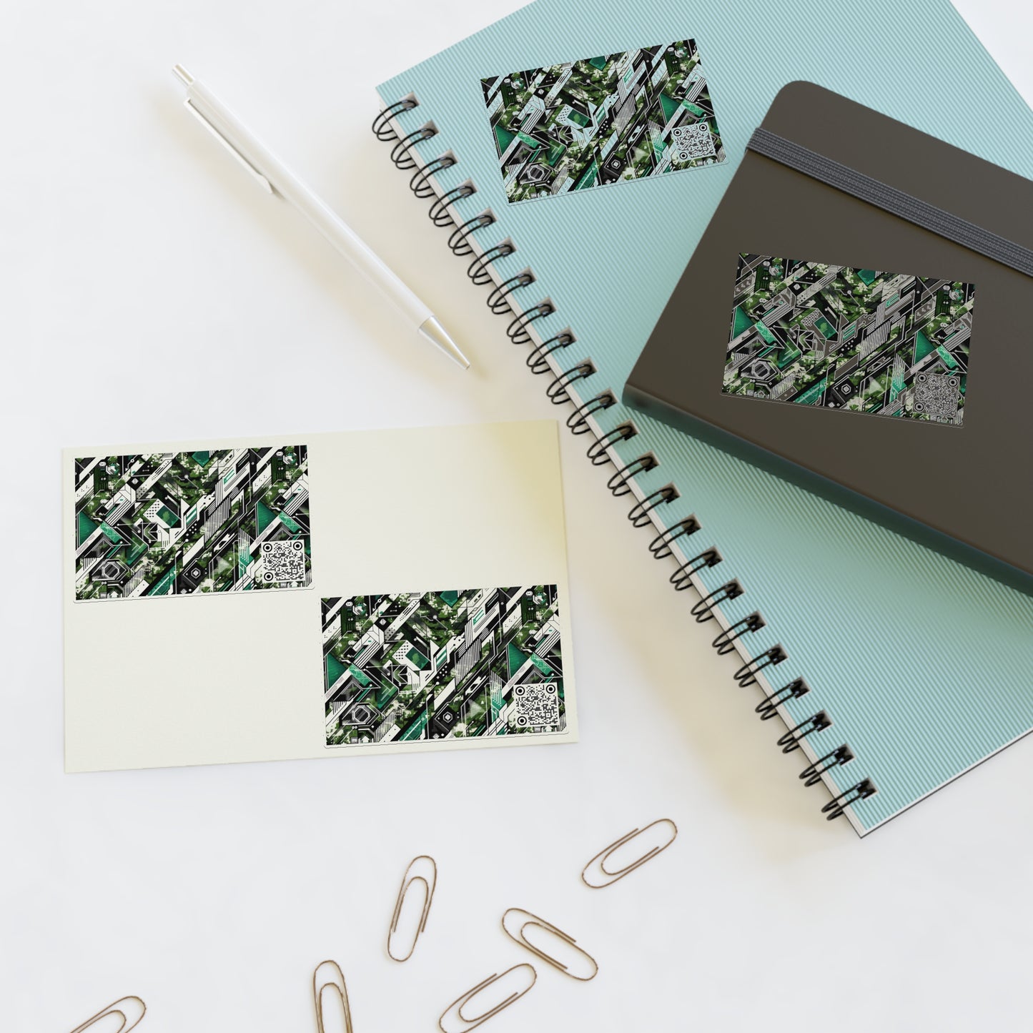 Tech Camo Fusion Tech-Forward Streetwear With a Futuristic Edge Sticker Sheets - 8404 Design-63