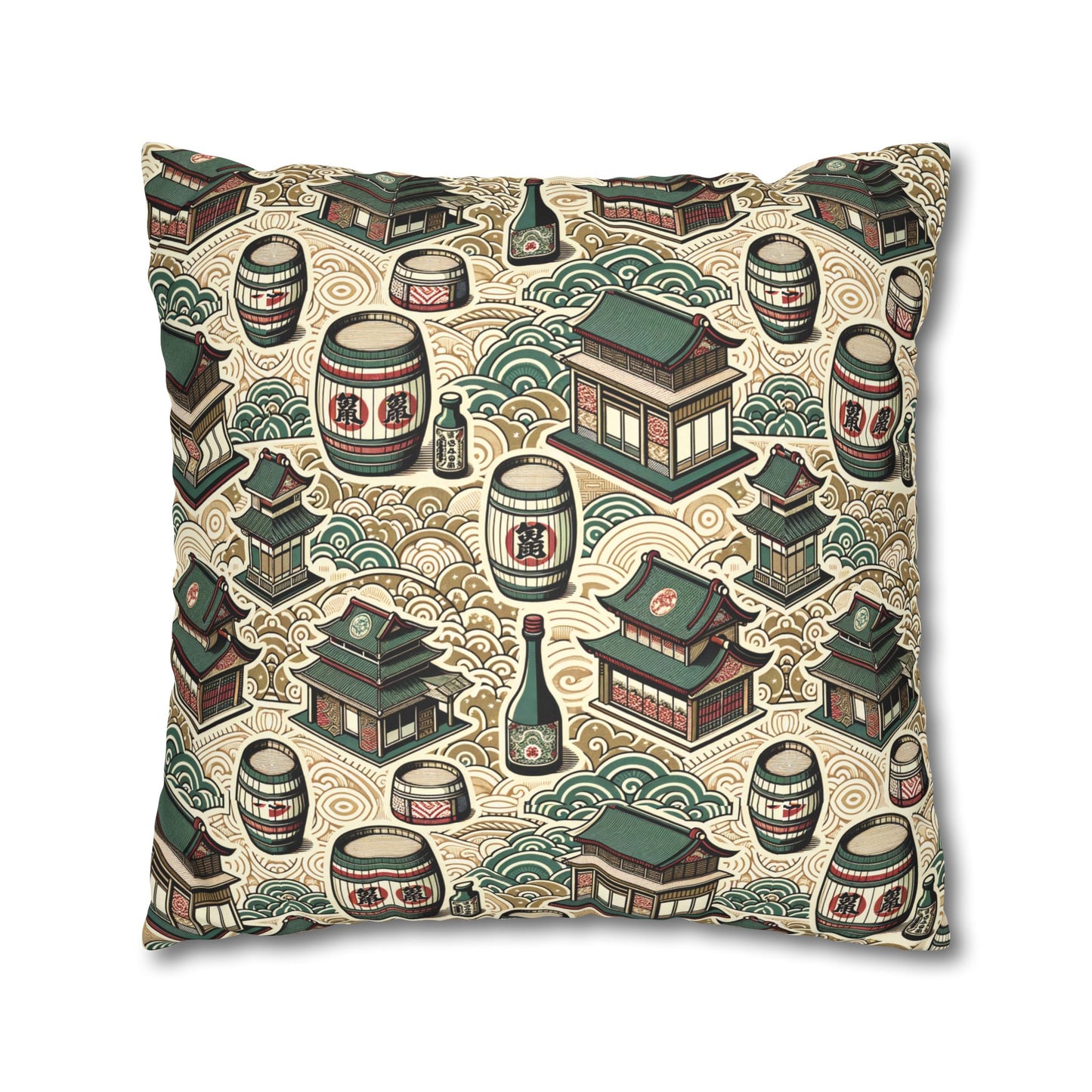 Cultural Artisanal Fusion Contemporary Cultural Elegance Faux Suede Square Pillowcase - 8404 Design-68