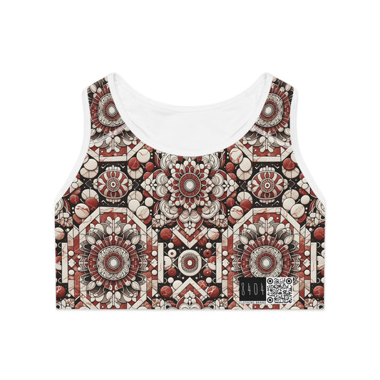 Neo Jomon Sculptural Aesthetics Artisanal Streetwear Sports Bra - 8404 Design-55
