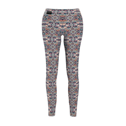 Digital Artisanal Fusion Digital Artisanal Women's Cut & Sew Casual Leggings - 8404 Design-65