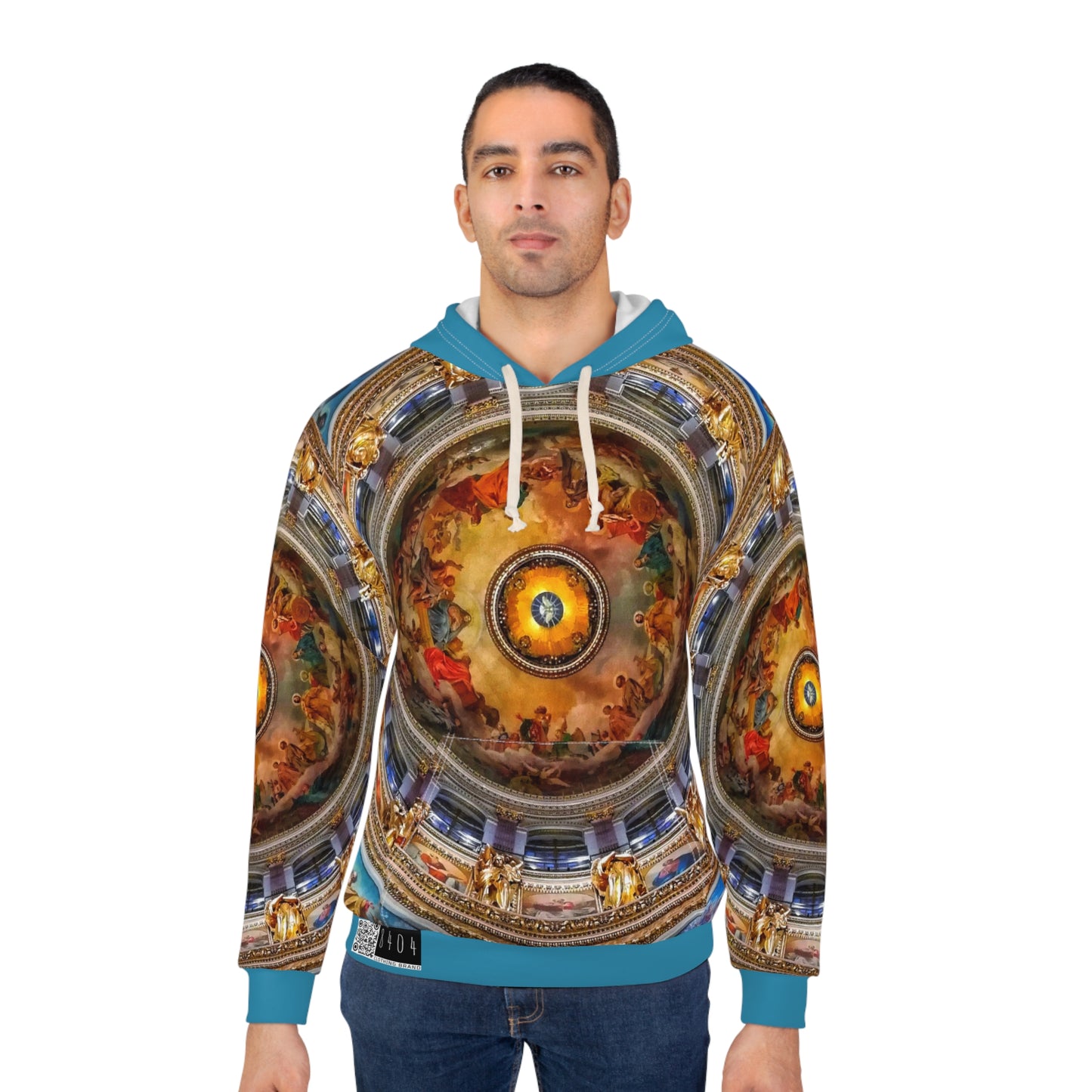 8404 Unisex Adult's "divine in Blue" Fashion Pullover Hoodie