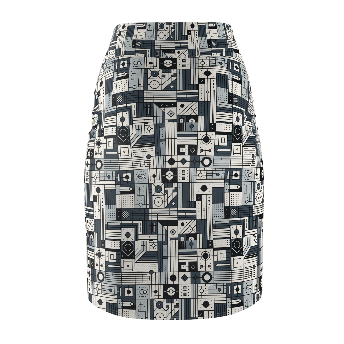 Digital Minimalism Minimalist Tech Women's Pencil Skirt - 8404 Design-49