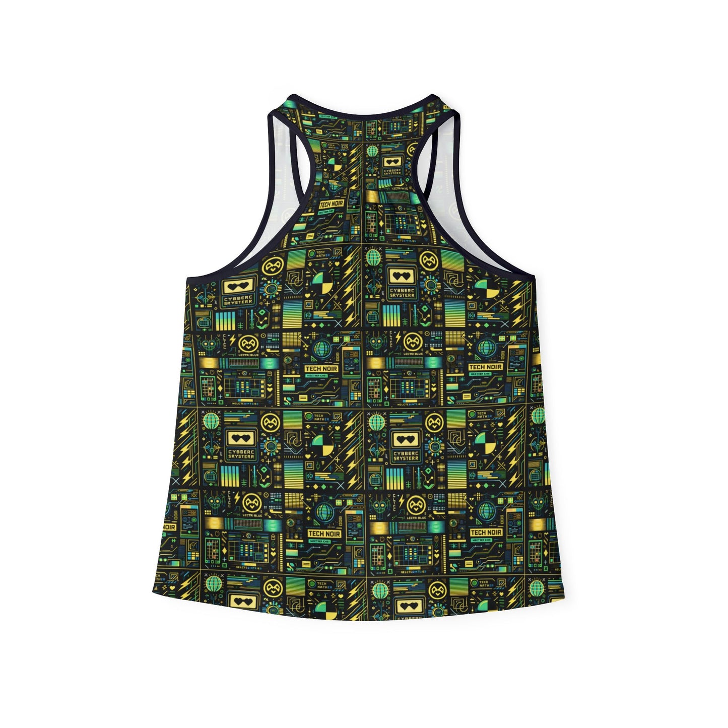 Digital Dystopia Tech Noir Women's Tank Top - 8404 Design-57
