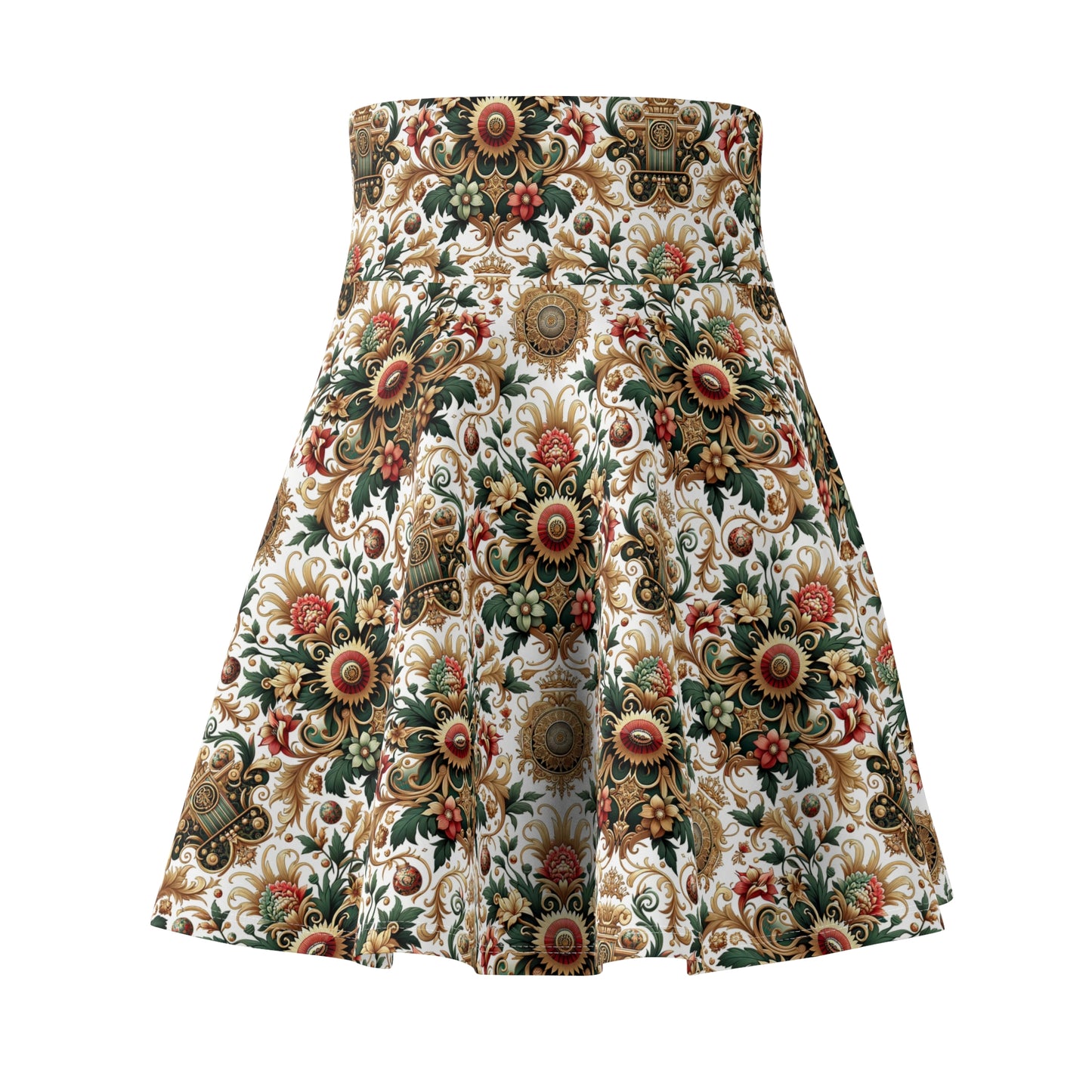 Monogram Madness Luxurious Streetwear Women's Skater Skirt - 8404 Design-68