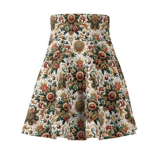 Monogram Madness Luxurious Streetwear Women's Skater Skirt - 8404 Design-68