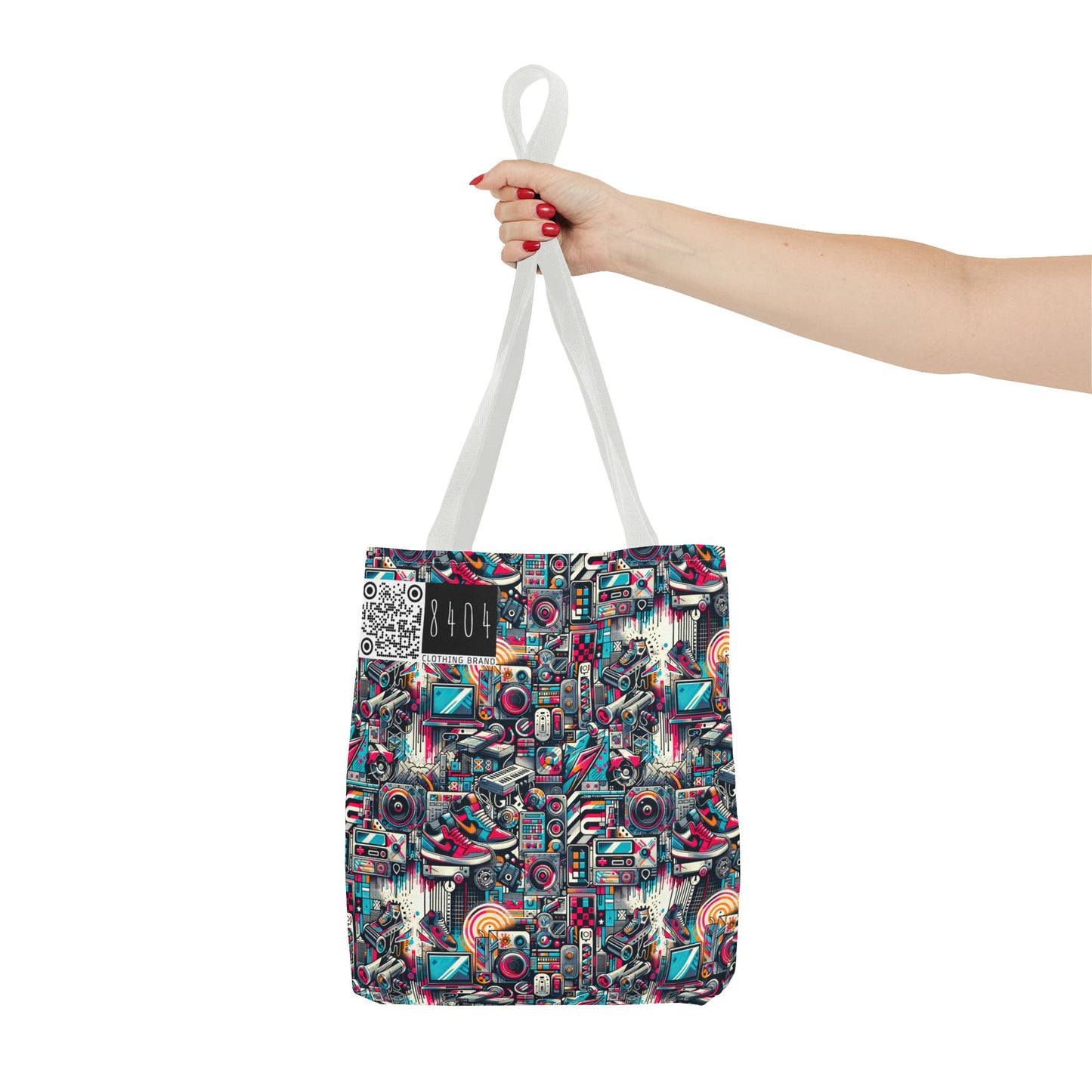 Urban Graffiti Fusion Eclectic Street Art Meets Modern Tech Culture Tote Bag - 8404 Design-50