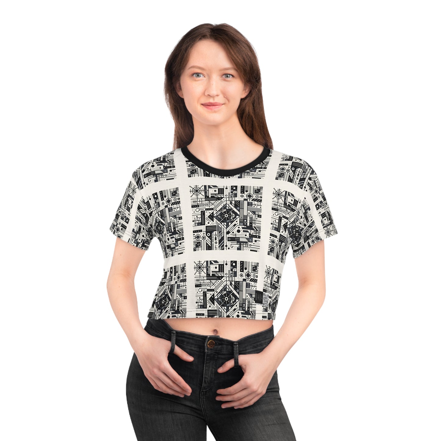 Digital Minimalism Minimalist Tech Crop Tee - 8404 Design-47