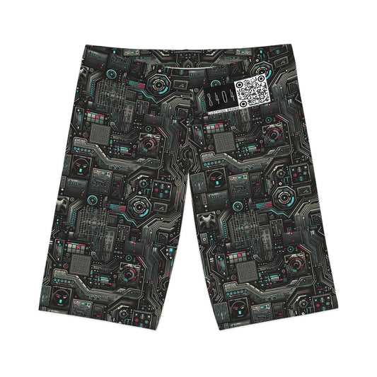 Tech Noir Aesthetics Sleek Tech Streetwear Women's Bike Shorts - 8404 Design-52