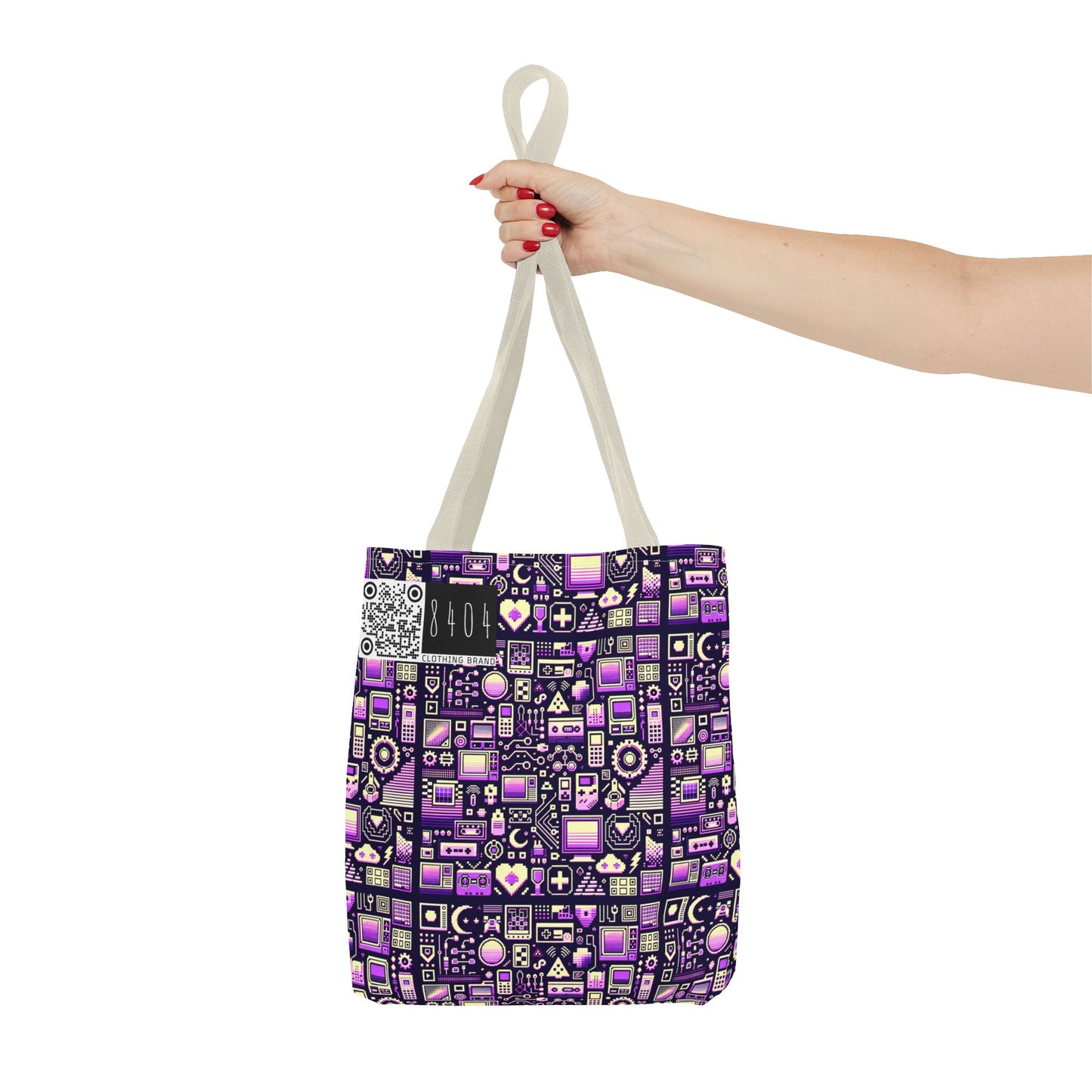 Digital Nostalgia Remix Modern Vintage Fusion Tote Bag - 8404 Design-54