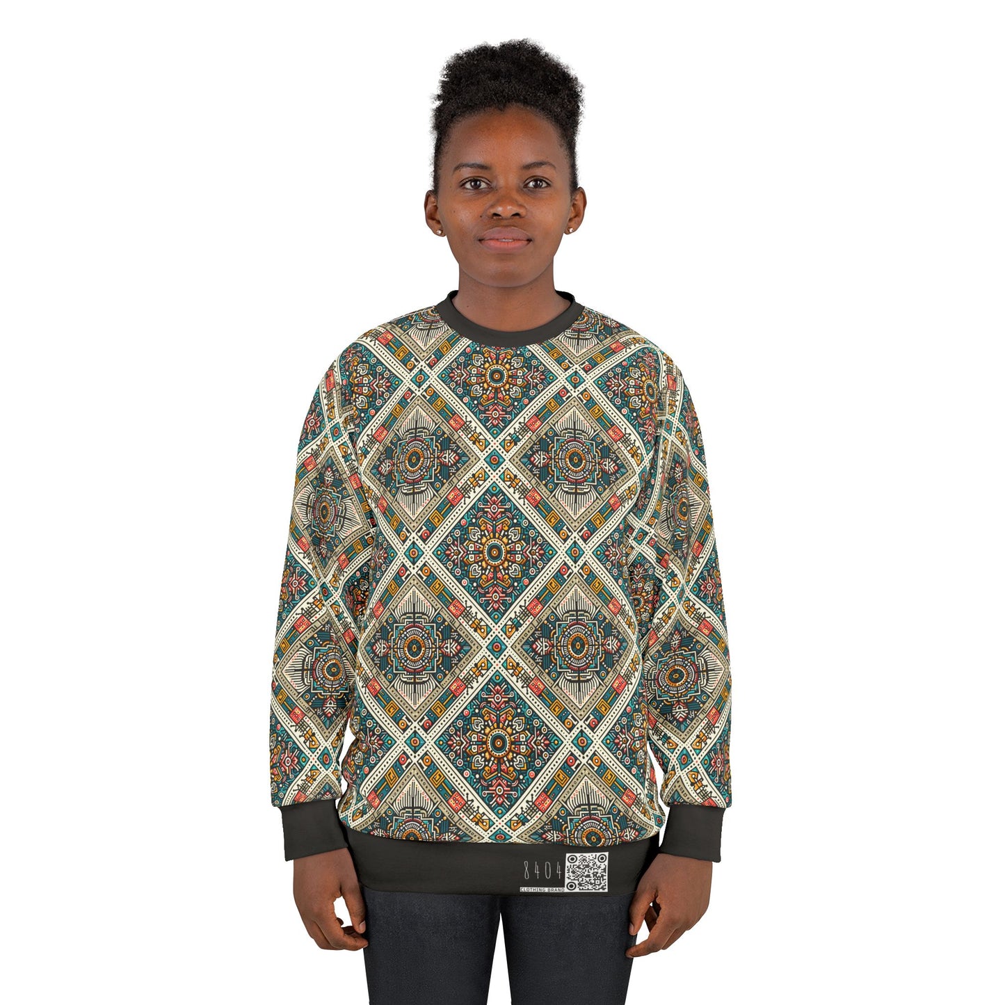 Cultural Fusion Tech Blend of Cultural Heritage With Tech-Inspired Elements Sweatshirt - 8404 Design-64