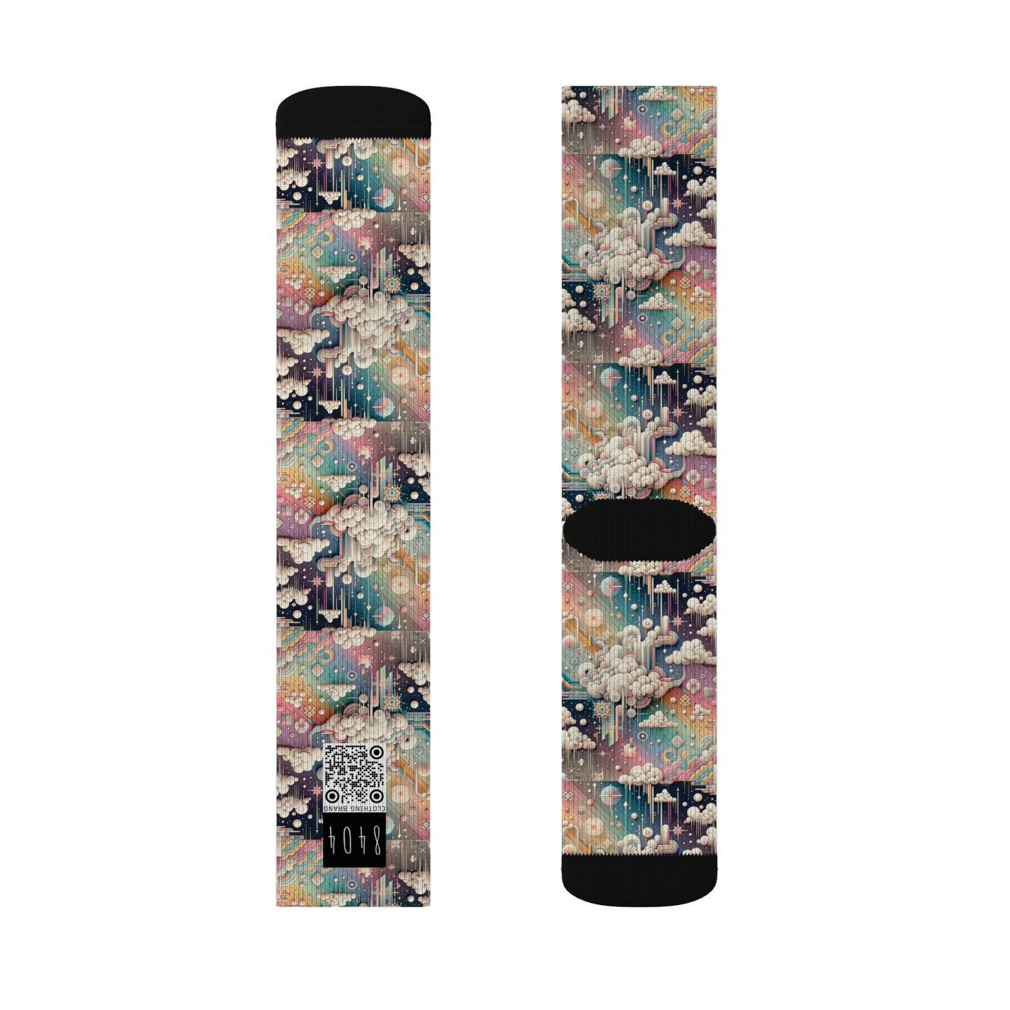 Digital Dreamland Whimsical and Nostalgic Streetwear With a Digital Twist Sublimation Socks - 8404 Design-52