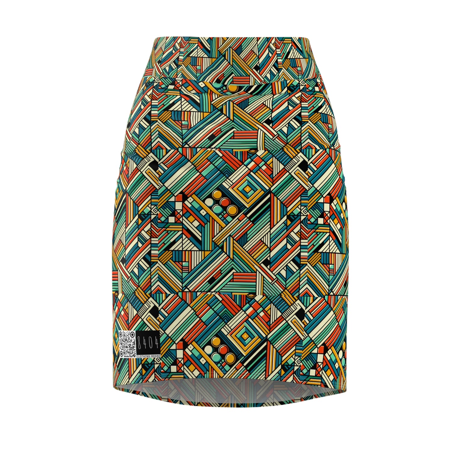 Abstract Graphic Art Modern Artistic Expression Women's Pencil Skirt - 8404 Design-67