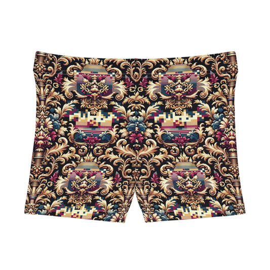 Digital Renaissance Modern Baroque Fusion Women's Shorts - 8404 Design-53