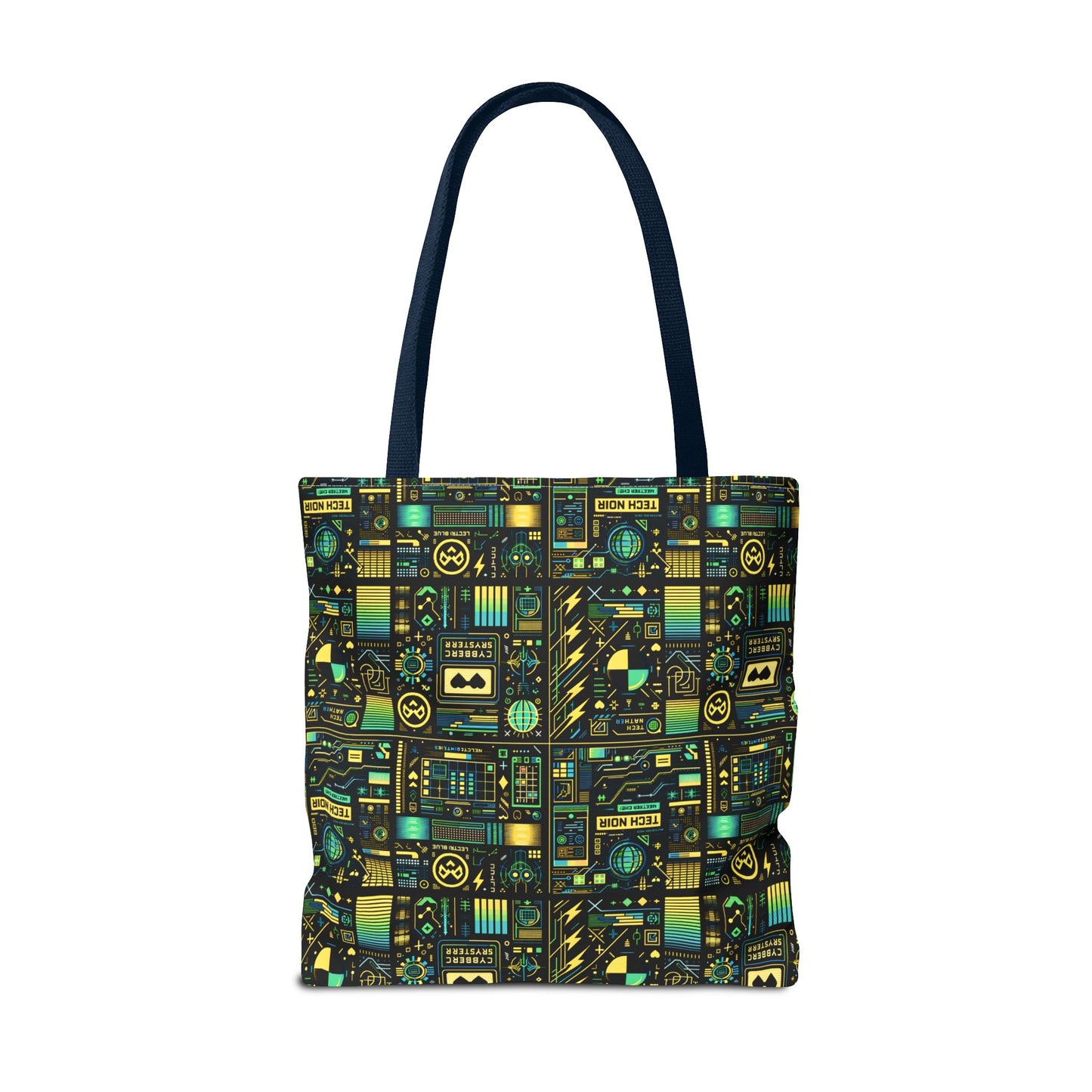 Digital Dystopia Tech Noir Tote Bag - 8404 Design-57
